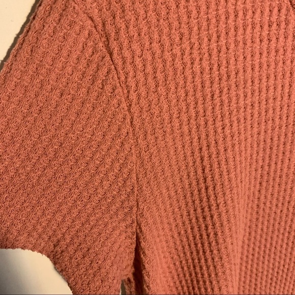 Altar’d State Blush Waffle Tunic Style Top - Picture 4 of 4